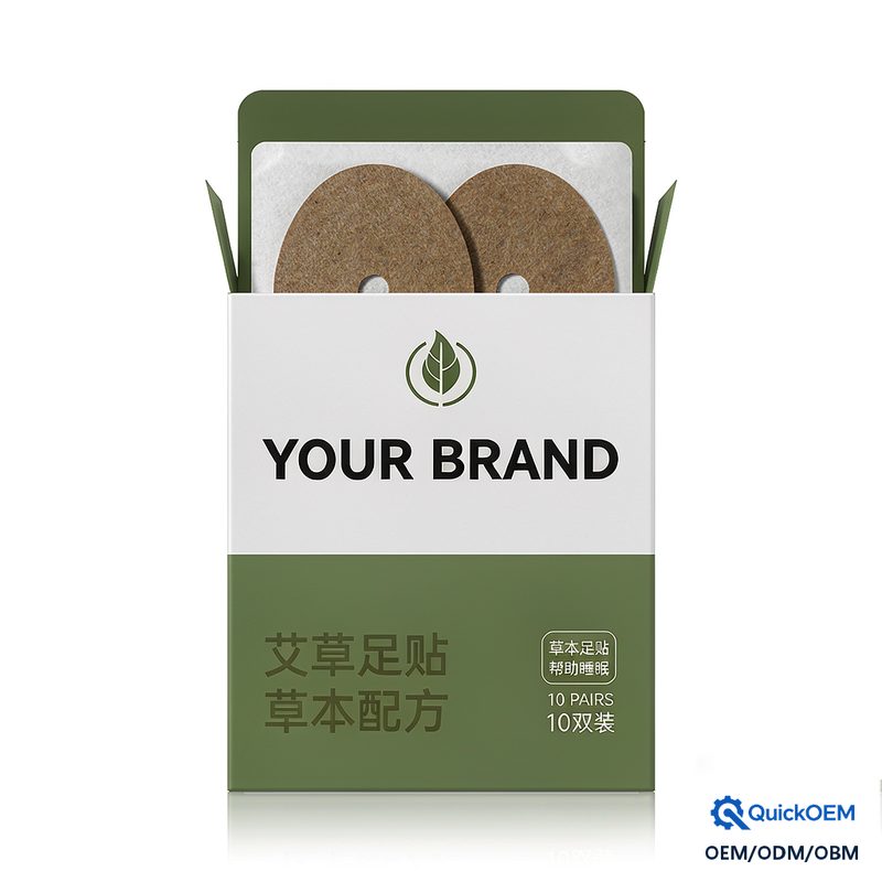 Wormwood Warming Foot Patches 10ct Private Label Heating Herbal Wellness OEM ODM Custom Logo