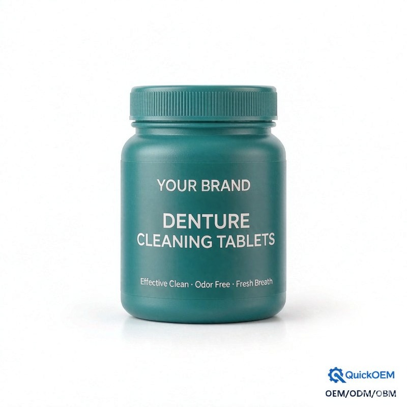 Denture Cleaning Tablets 60ct Private Label OEM ODM Custom Logo